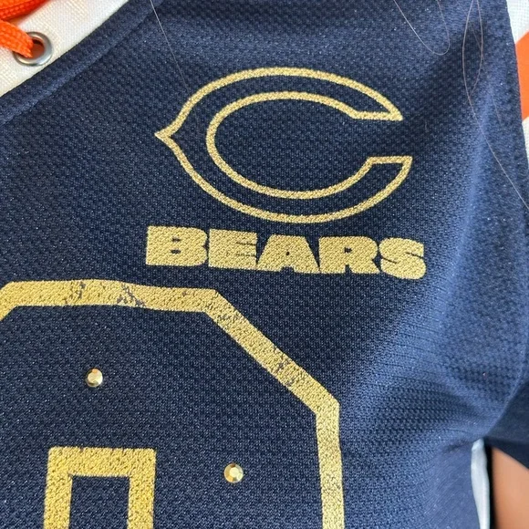 NFL Team Apparel Navy Jersey with White and Orange Details Chicago Bears Forte - Picture 5 of 13